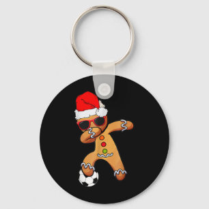 Weihnachten Dabbing Lebkuchen Fußball Lustige Xmas Schlüsselanhänger