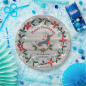 Weihnachten DachshundDog Antler Rustikale Veget Pappteller (Party)