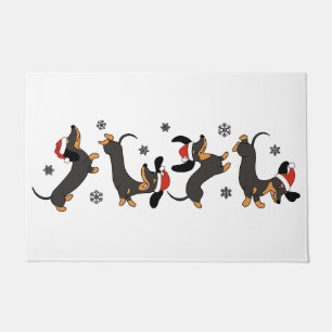 Weihnachten Dackel, Hund-Lover-Geschenk, Hund Weih Fußmatte
