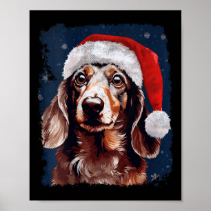 Weihnachten-Dackel Poster