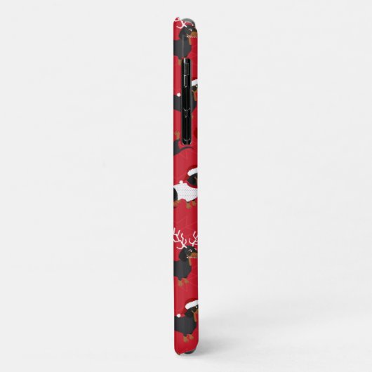 Weihnachten Dackel Rot Case-Mate iPhone Hülle (Hinten/Links)
