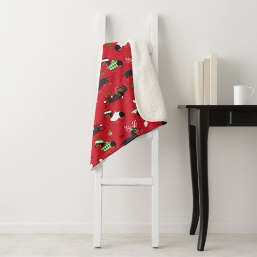 Weihnachten Dackel Rot Sherpadecke (Beispiel)