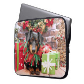 Weihnachten - Dackel - Tanner Laptopschutzhülle (Vorderseite Links)