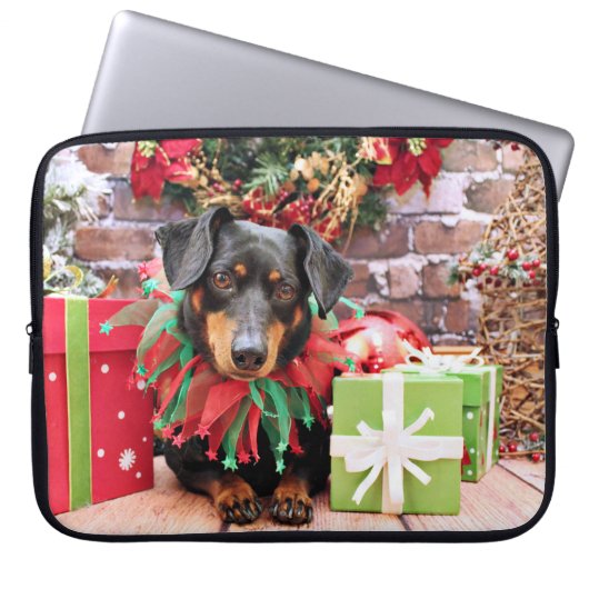 Weihnachten - Dackel - Tanner Laptopschutzhülle (Vorderseite)