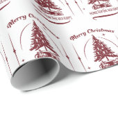 Weihnachten daheim Vintage-Design Geschenkpapier (Rolleneckpunkt)