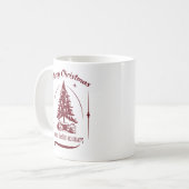 Weihnachten daheim Vintage-Design Kaffeetasse (Vorderseite Links)