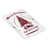 Weihnachten daheim Vintage-Design Magnet (Rechte Seite)