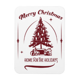 Weihnachten daheim Vintage-Design Magnet