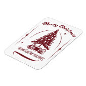 Weihnachten daheim Vintage-Design Magnet (Linke Seite)