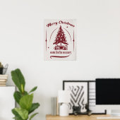Weihnachten daheim Vintage-Design Poster (Heimbüro)