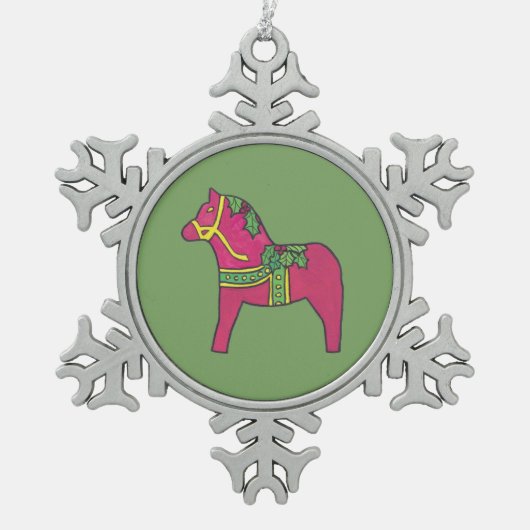 Weihnachten Dala Horse Ornament (Vorderseite)
