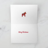 Weihnachten Dala Pferde Dankeskarte (Innenseite)
