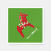 Weihnachten Dala Pferde Serviette (Vorderseite)