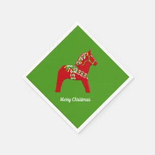 Weihnachten Dala Pferde Serviette