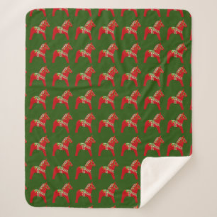 Weihnachten Dala Pferde Sherpadecke
