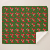 Weihnachten Dala Pferde Sherpadecke (Vorderseite (Horizontal))