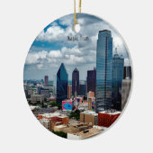Weihnachten, Dallas, Texas-Skyline Keramik Ornament (Links)