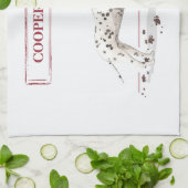 Weihnachten Dalmatiner Hund und Baum Geschirrtuch (Gefaltet)