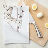 Weihnachten Dalmatiner Hund und Baum Geschirrtuch (Viertel Falte)