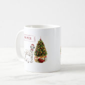 Weihnachten Dalmatiner Hund und Baum Kaffeetasse (Vorderseite Links)