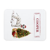 Weihnachten Dalmatiner Hund und Baum Magnet (Horizontal)