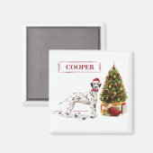 Weihnachten Dalmatiner Hund und Baum Magnet (Vorderseite/Rückseite)