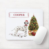 Weihnachten Dalmatiner Hund und Baum Mousepad (Mit Mouse)