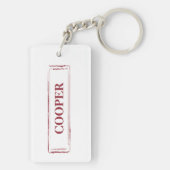 Weihnachten Dalmatiner Hund und Baum Schlüsselanhänger (Rückseite)