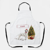 Weihnachten Dalmatiner Hund und Baum Schürze (Vorderseite)
