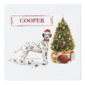 Weihnachten Dalmatiner Hund und Baum Würfel (Vorderseite)