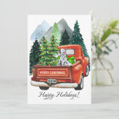 Weihnachten Dalmatiner & Vintager LKW (Stehend Vorderseite)