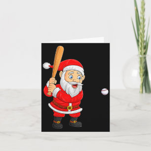 Weihnachten Damen Santa spielt Baseball Xmas Lusti Karte