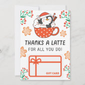 Weihnachten dank eines Latte Gift Card Holders Einladung (Vorderseite)