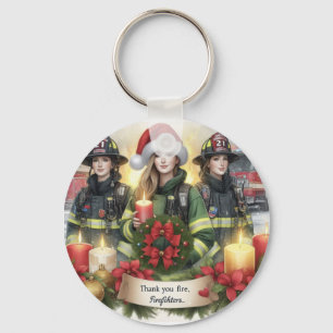 Weihnachten danke für die Feuerwehr Schlüsselanhänger