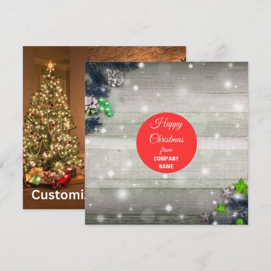 Weihnachten Danke Karte - Englisch (Vorne/Hinten)