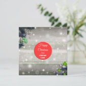 Weihnachten Danke Karte - Englisch (Stehend Vorderseite)