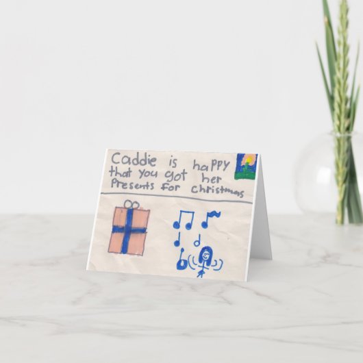 Weihnachten Danke (Kind) (Vorderseite)