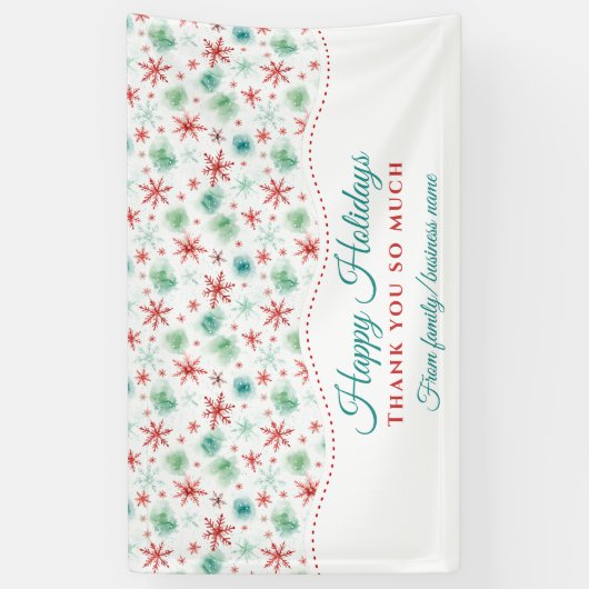 Weihnachten Danke, Snowflake Banner (Vertikal)
