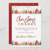 Weihnachten Dankeskarte (Vorne/Hinten)