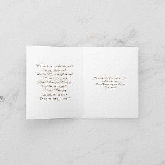 Weihnachten Dankeskarte (Innenseite)