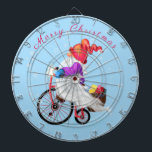 Weihnachten Dart Board Happy Gnome mit Geschenken Dartscheibe<br><div class="desc">Frohe Weihnachten - Funny Gnome mit Bike und Geschenke - Cartoon Zeichnend Spaß Kleiner Gnome - Wählen / Fügen Sie Ihren einzigartigen Text - Name / Schriftart / Farben - Make Your Special Gift - Neu formatieren und verschieben oder entfernen und hinzufügen Elemente / Bild mit Anpassungs-Tool ! - Zeichn...</div>