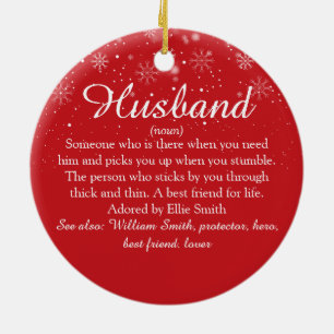 Weihnachten - das beste Husband Definition Foto de Keramik Ornament