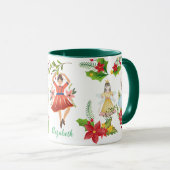 Weihnachten Das Nutcracker Ballett Grün Tasse (VorderseiteRechts)