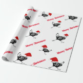 Weihnachten, das Papier-Sankt Hühner einwickelt Geschenkpapier (Ungerollt)