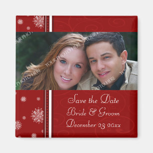 Weihnachten, das Save the Date Foto-Magneten Magnet
