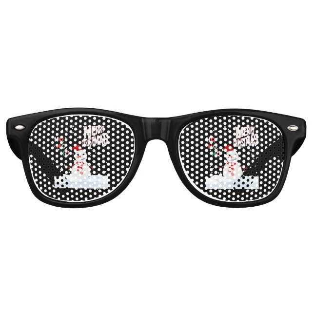 Weihnachten Das Snowman Party Retro Sonnenbrille (Vorderseite)