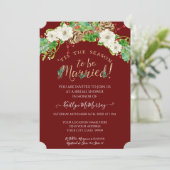 Weihnachten Das Verheiratete Brautparty der Jahres Einladung (Stehend Vorderseite)