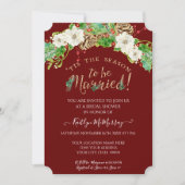 Weihnachten Das Verheiratete Brautparty der Jahres Einladung (Vorderseite)