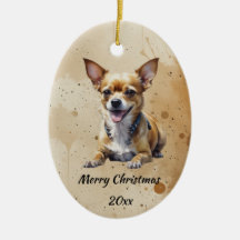 Weihnachten Datierter Text Chihuahua, Haustier Hun