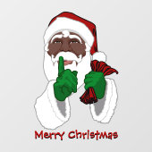 Weihnachten Decals Custom African Santa Window Dec Fensteraufkleber (Blatt)